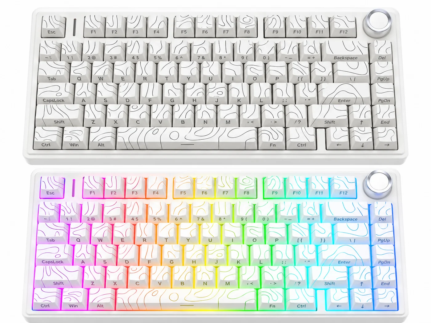 AULA F75 75% Wireless Mechanical Gaming Keyboard – White
