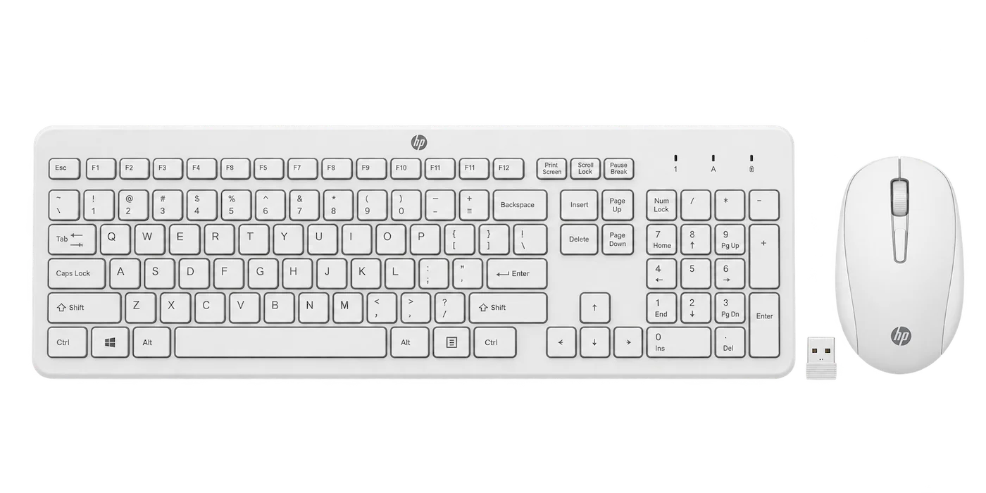 HP 655 Wireless Keyboard & Mouse Combo – White