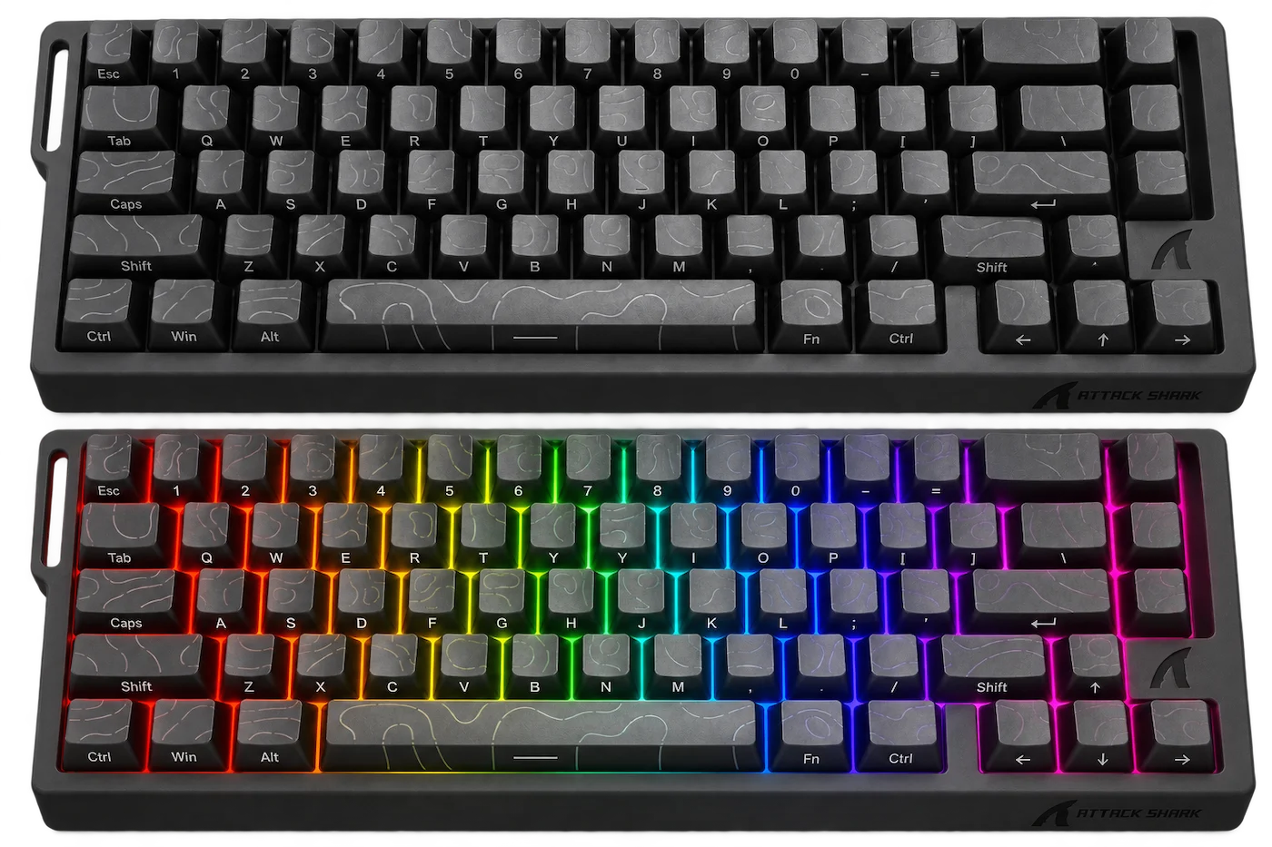 Attack Shark X68 Pro HE 66-Key Mechanical Gaming Keyboard – Black