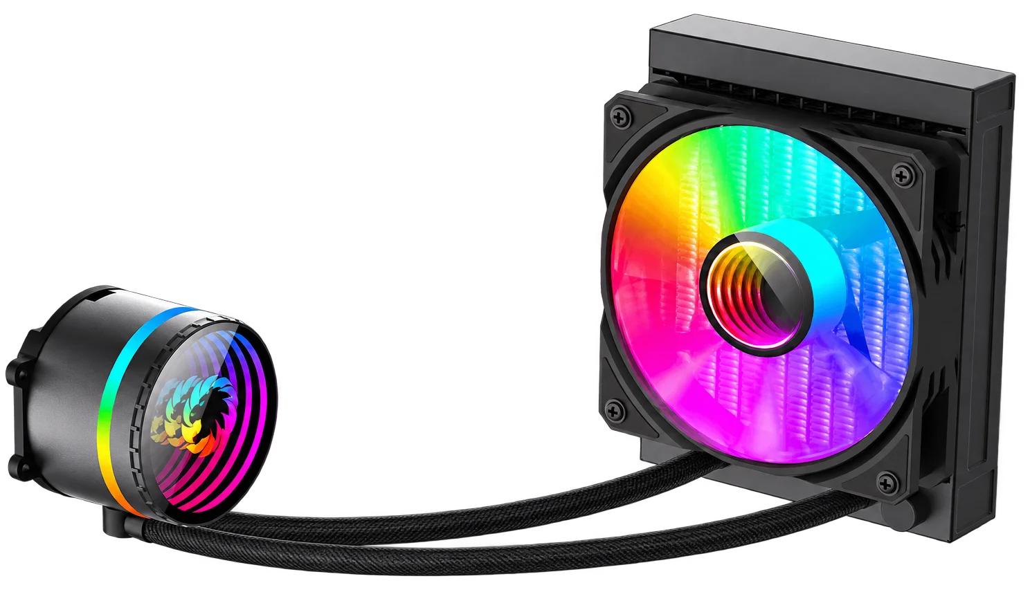 GameMax IceBurg 120 120mm ARGB Liquid CPU Cooler – Black