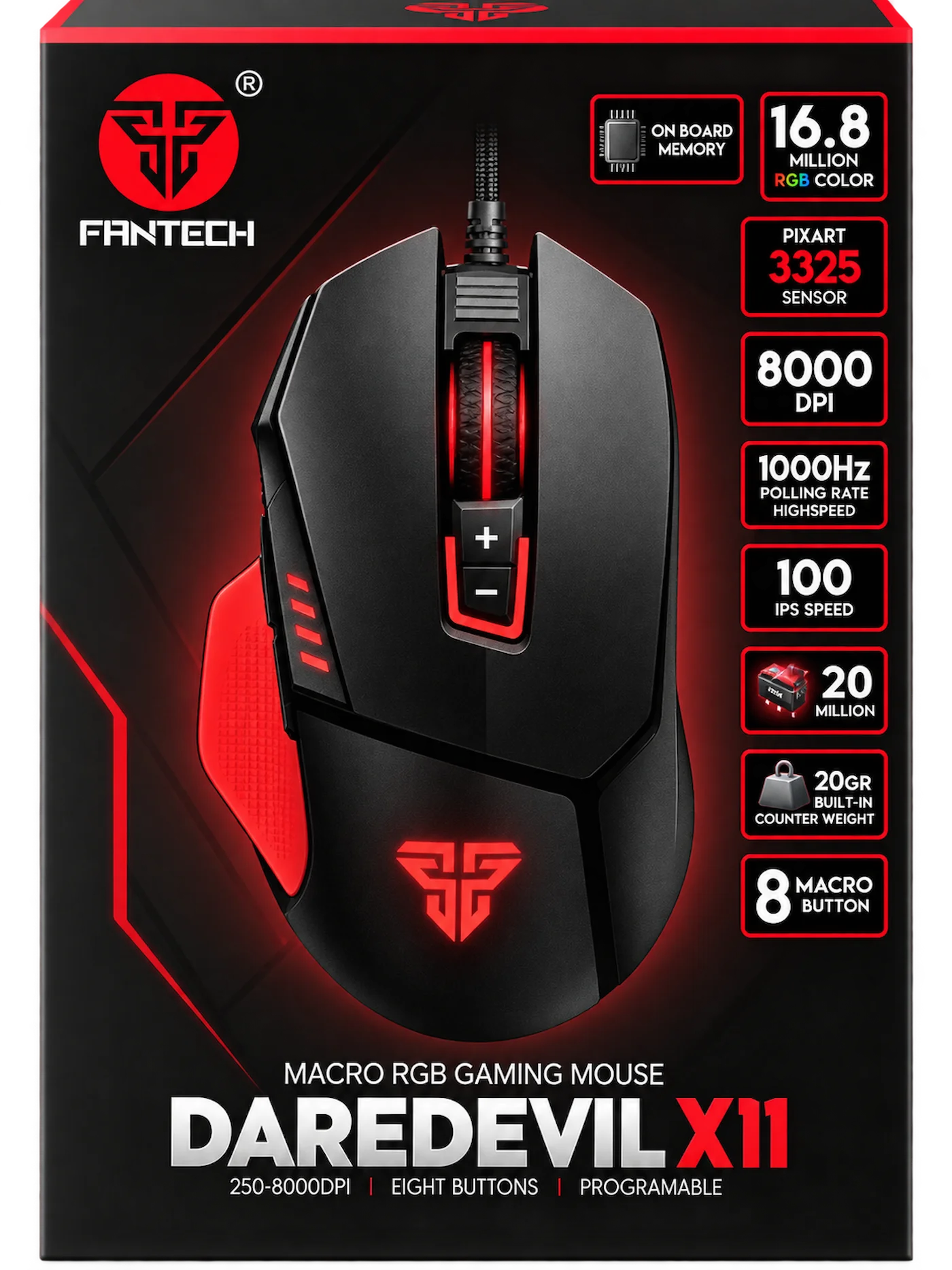 Fantech Daredevil X11 Wired Gaming Mouse