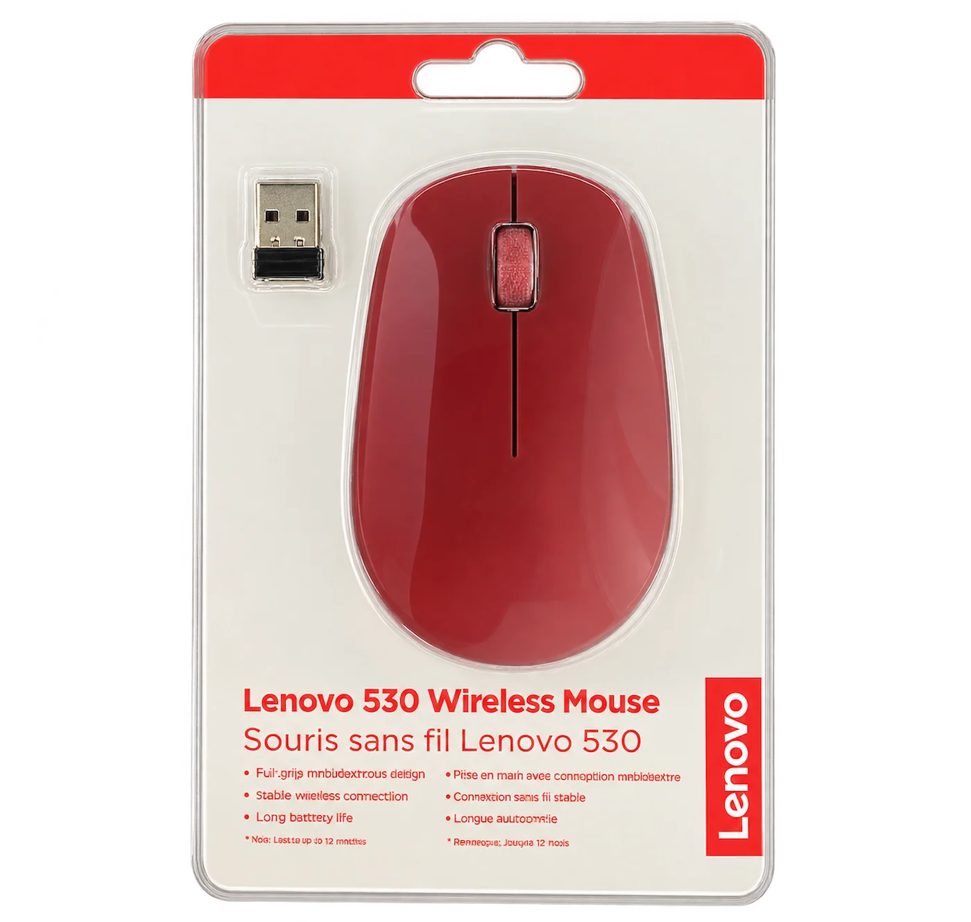 Lenovo 530 Wireless Mouse – Maroon