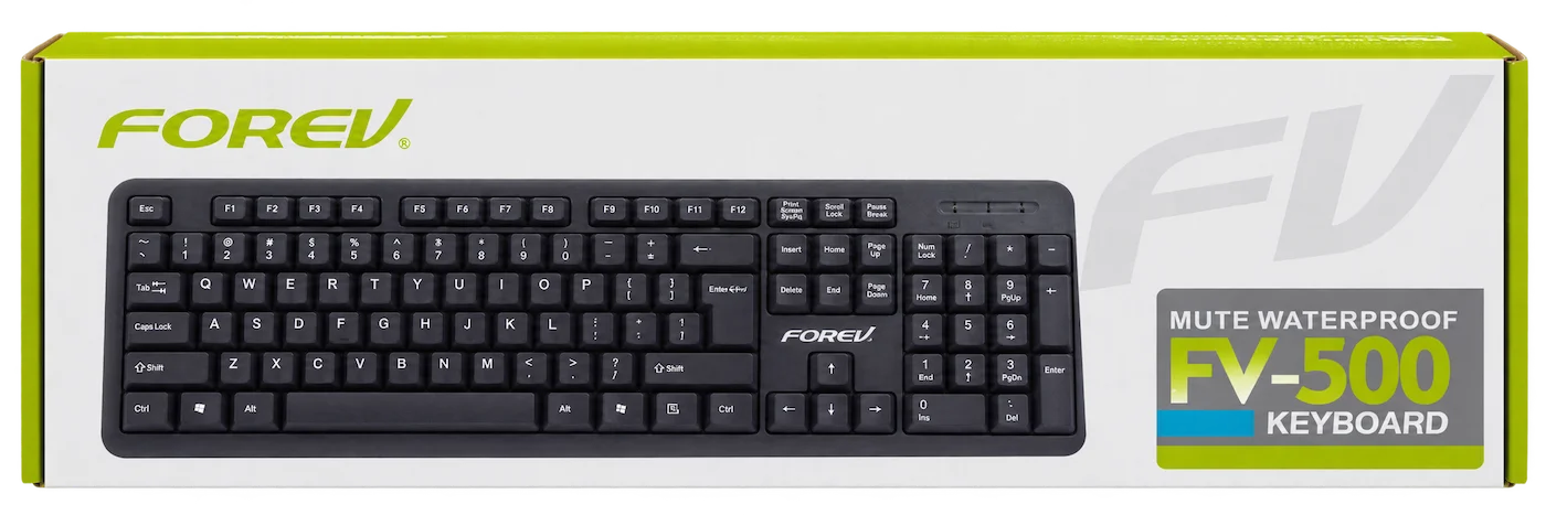 FOREV FV-500 Wired Keyboard – Black