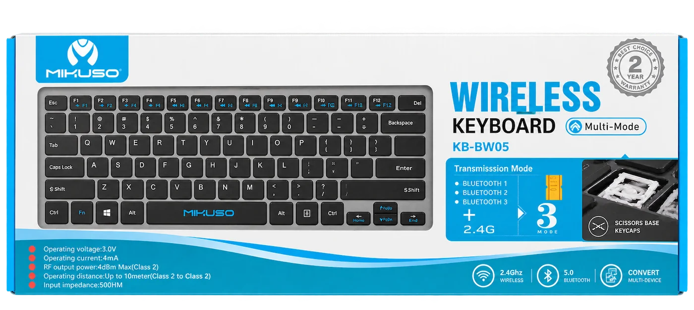 Mikuso KB-BW05 Wireless Bluetooth Keyboard