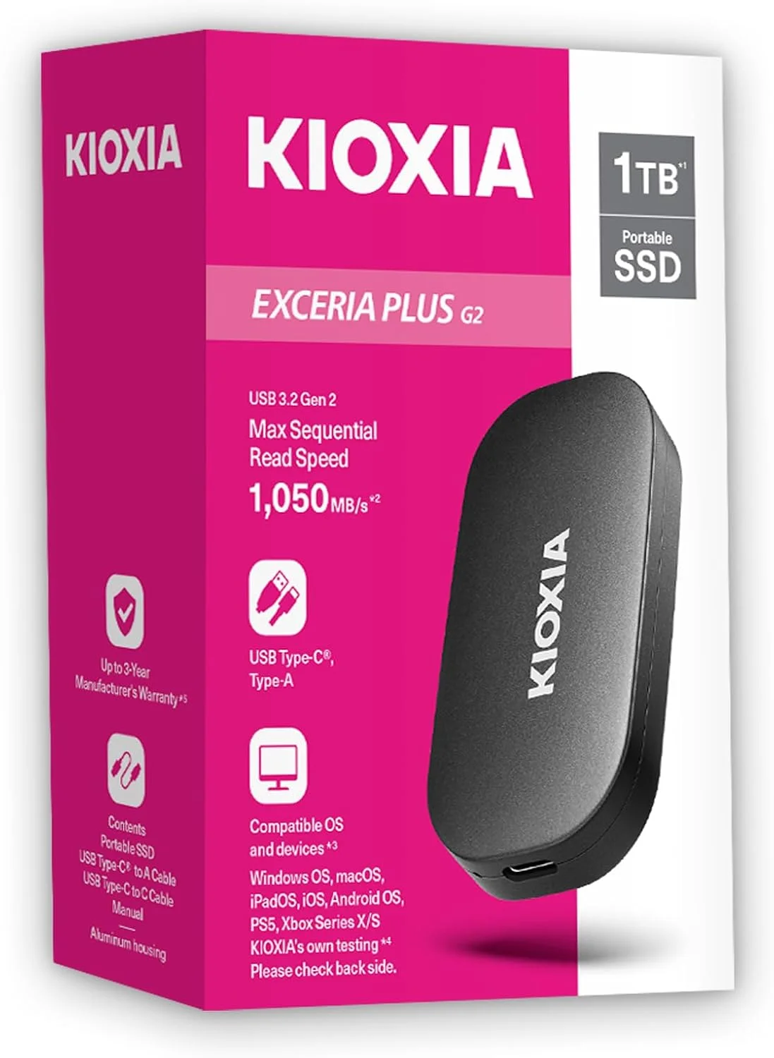 KIOXIA EXCERIA PLUS G2 1TB Portable SSD image 5