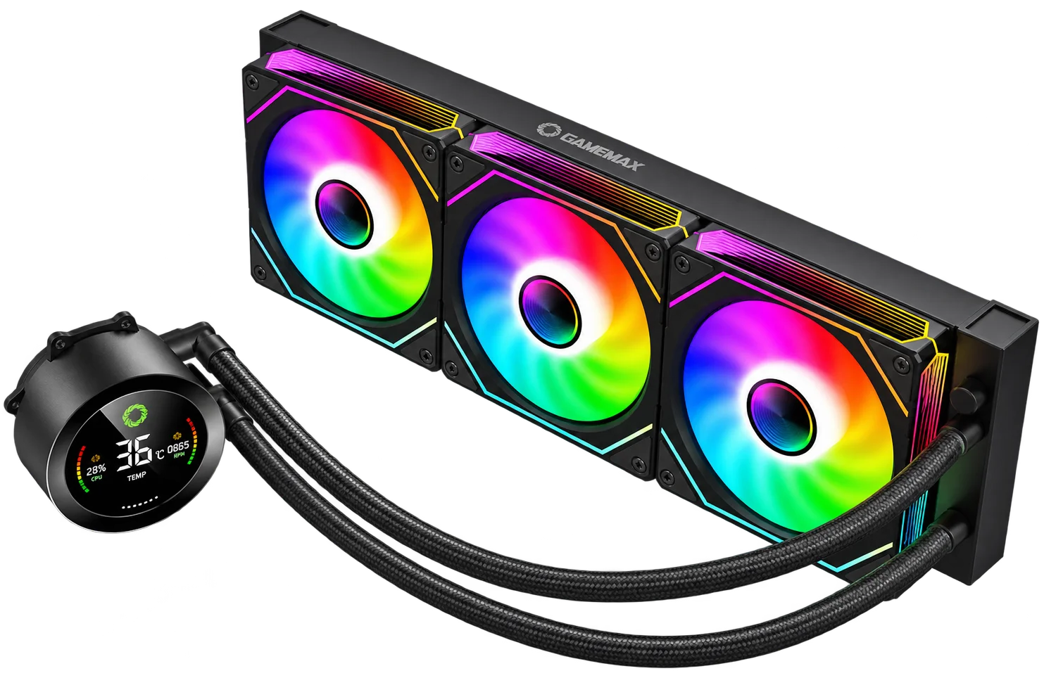 GameMax IceBurg 360 Digital BK 360mm ARGB Liquid CPU Cooler