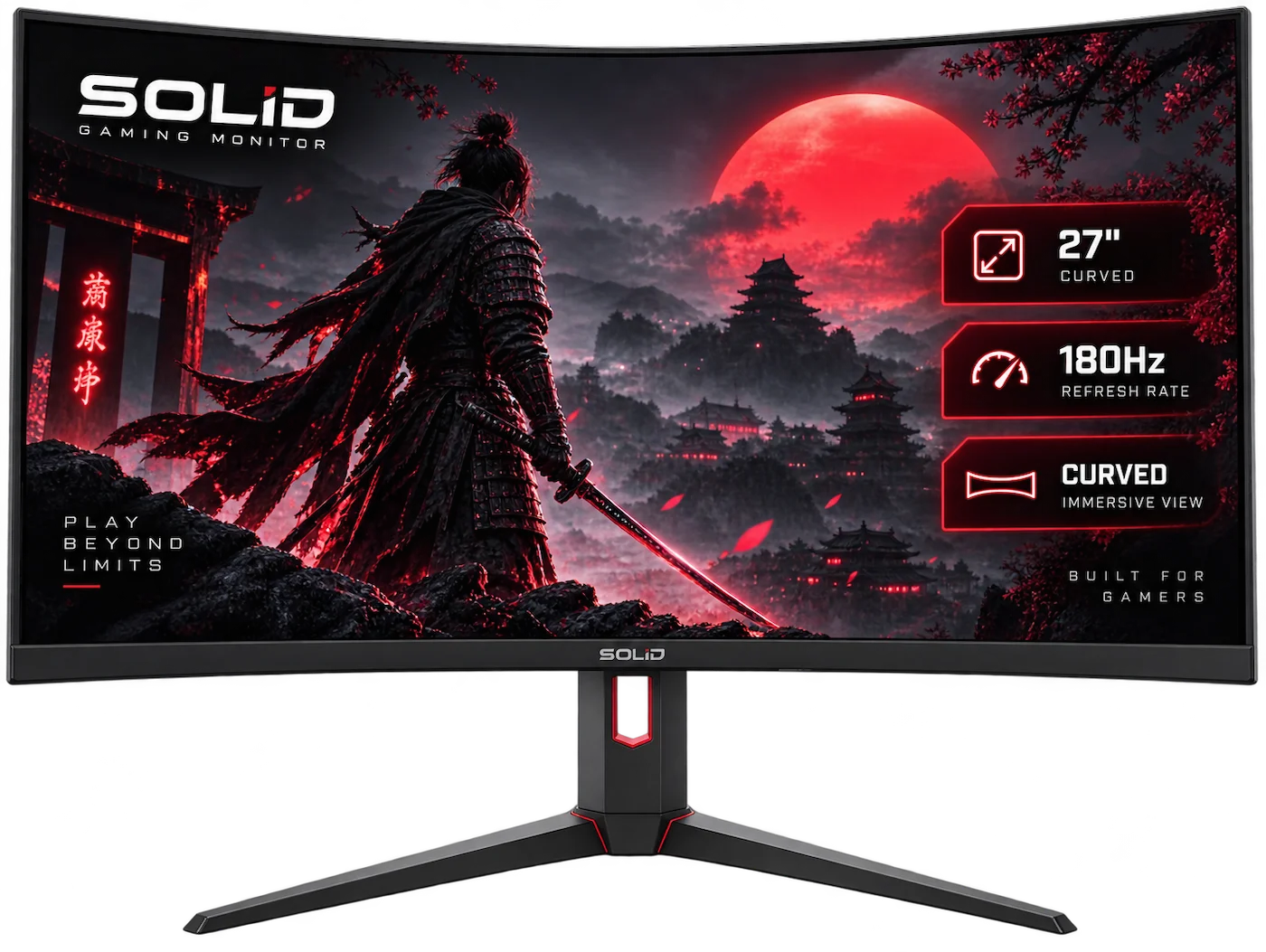 Solid CG271GW8 27" 180Hz Curved Gaming Monitor