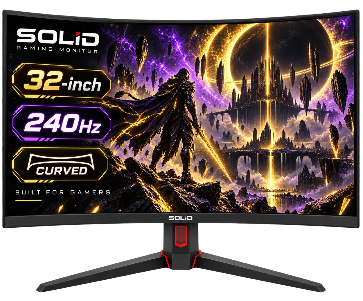 Solid J32240C 32" 240Hz Curved Gaming Monitor