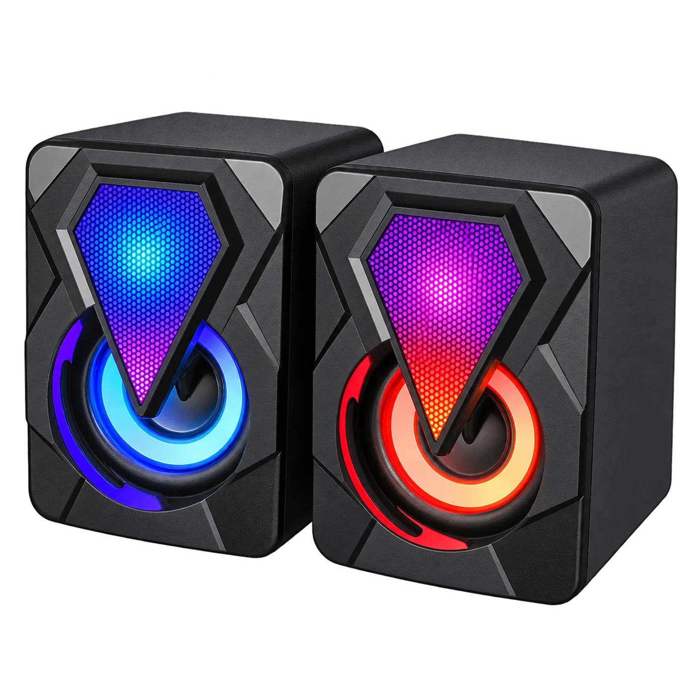 YST-I046 Mini Digital Desktop Speakers – Black