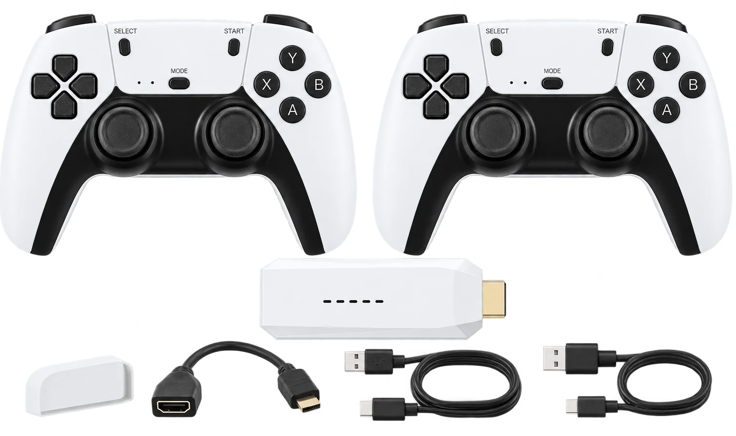 SJGAM M15 Plus 4K Retro Game Stick Console with 2 Wireless Controllers