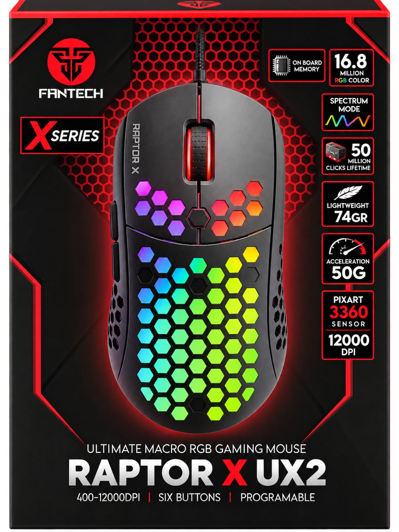 Fantech Raptor X UX2 RGB Gaming Mouse