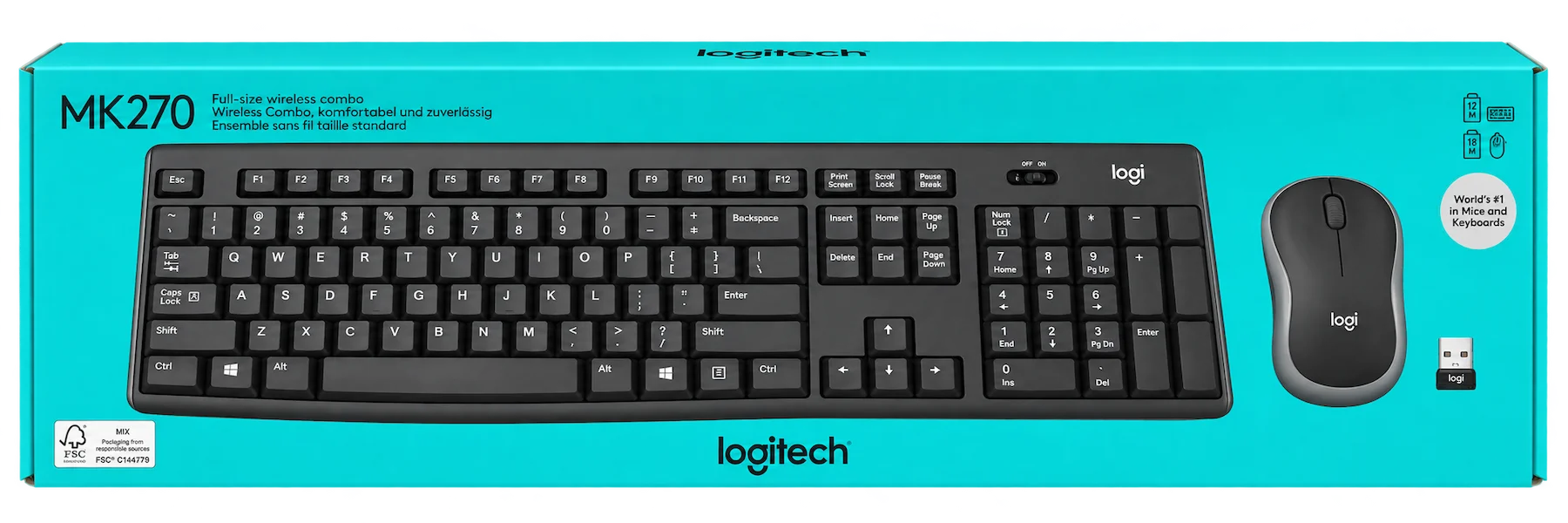 Logitech MK270 Wireless Keyboard & Mouse Combo