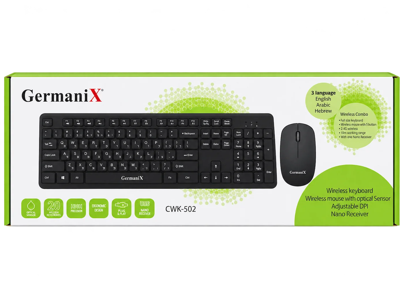 GermaniX CWK-502 Wireless Mini Keyboard & Mouse Combo