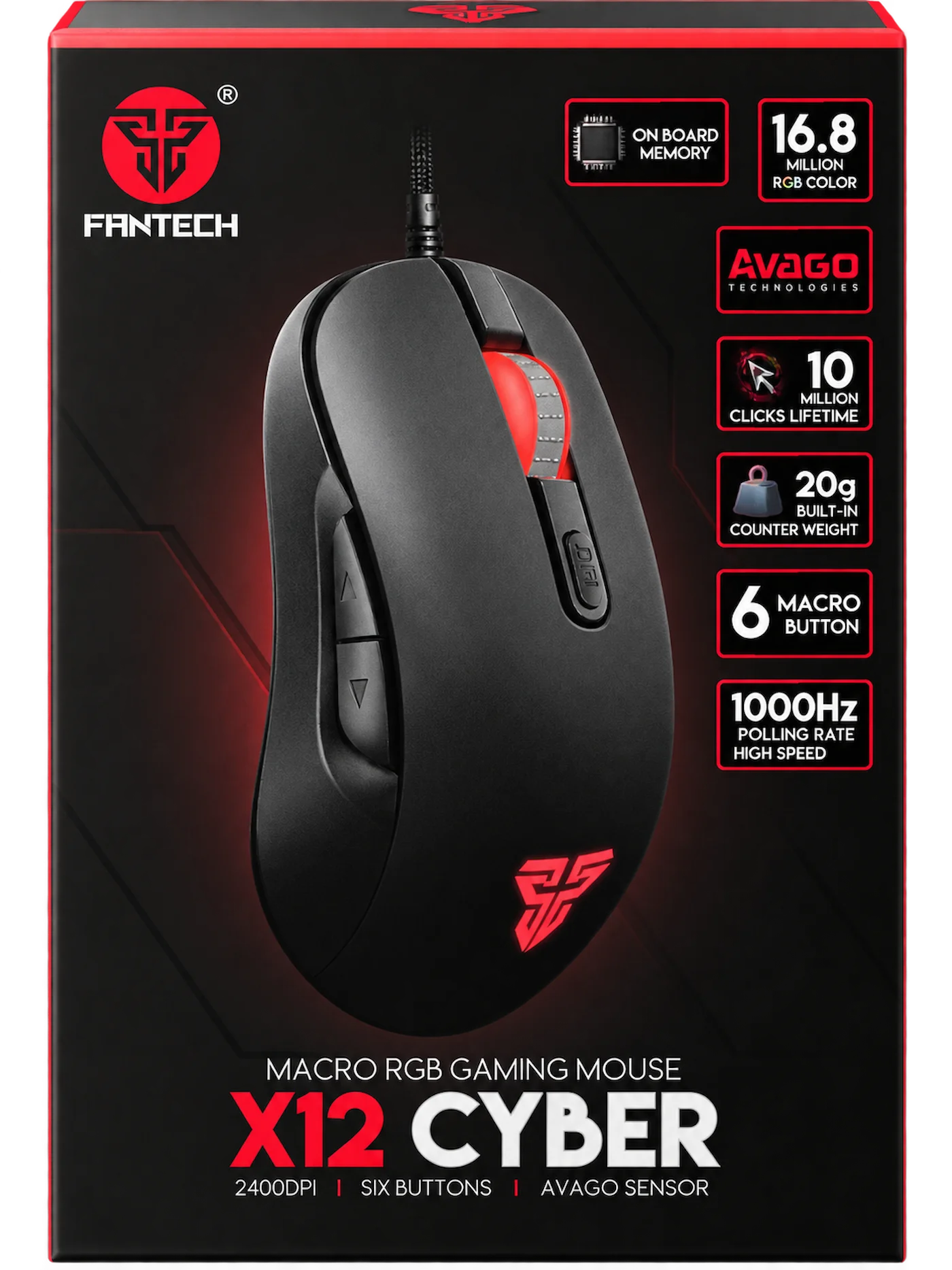 Fantech Cyber X12 Wired Gaming Mouse