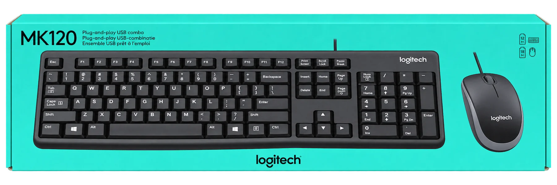 Logitech MK120 Wired Keyboard & Mouse Combo