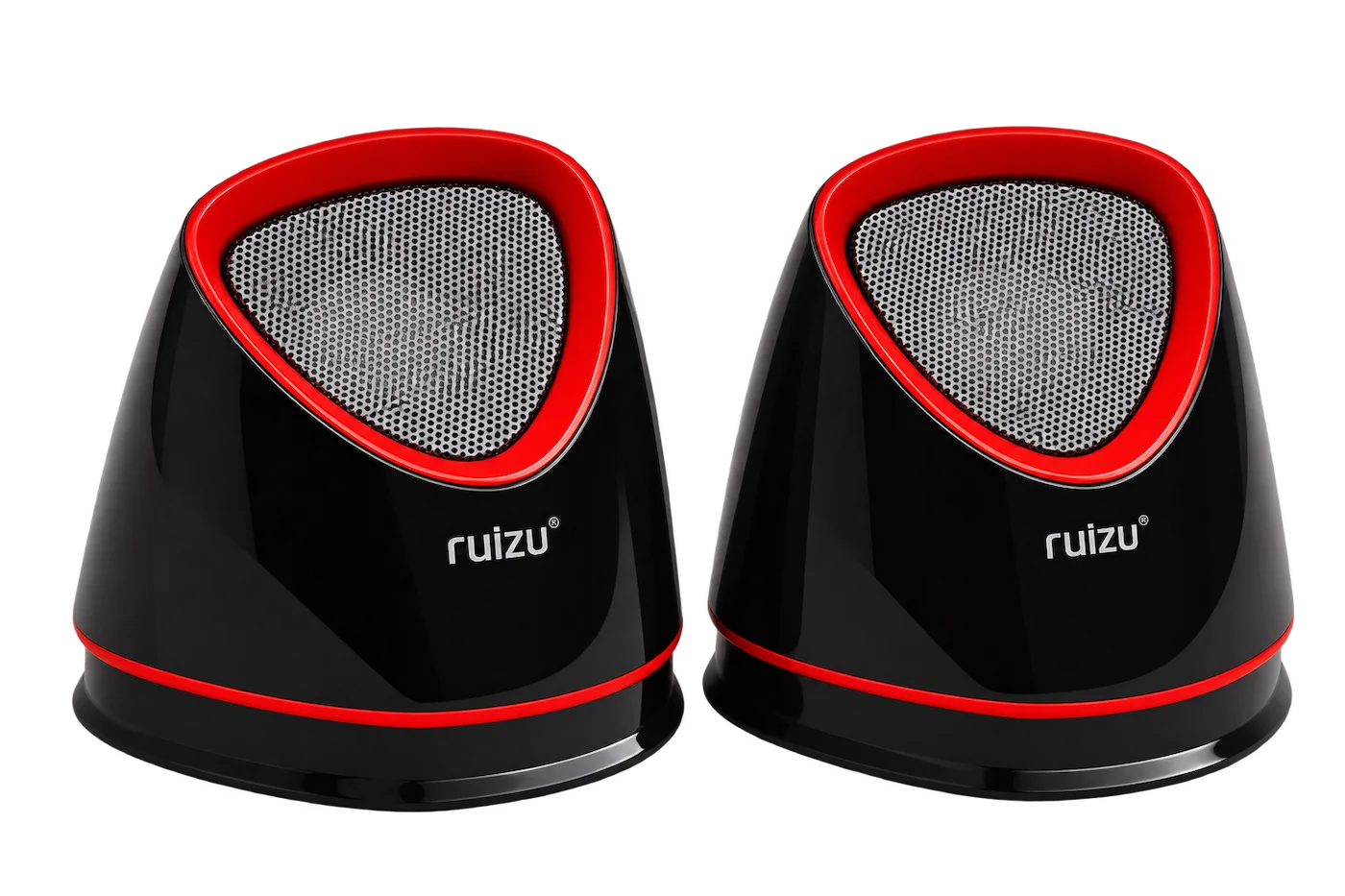 Ruizu RS-510 2.0 Multimedia Speakers – Black/Red