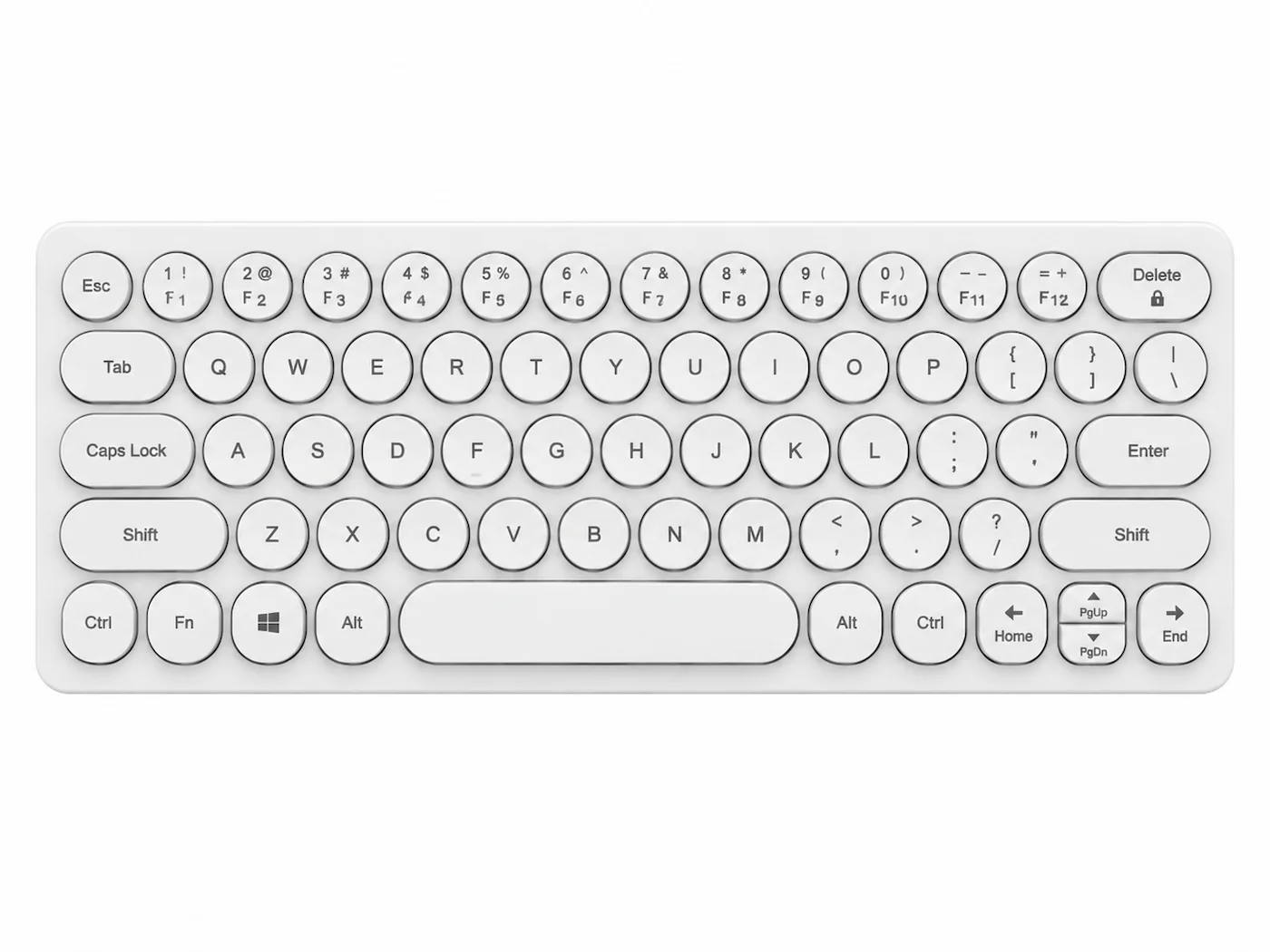 Mikuso Mercury KB-003U Mini Portable Business Keyboard – White