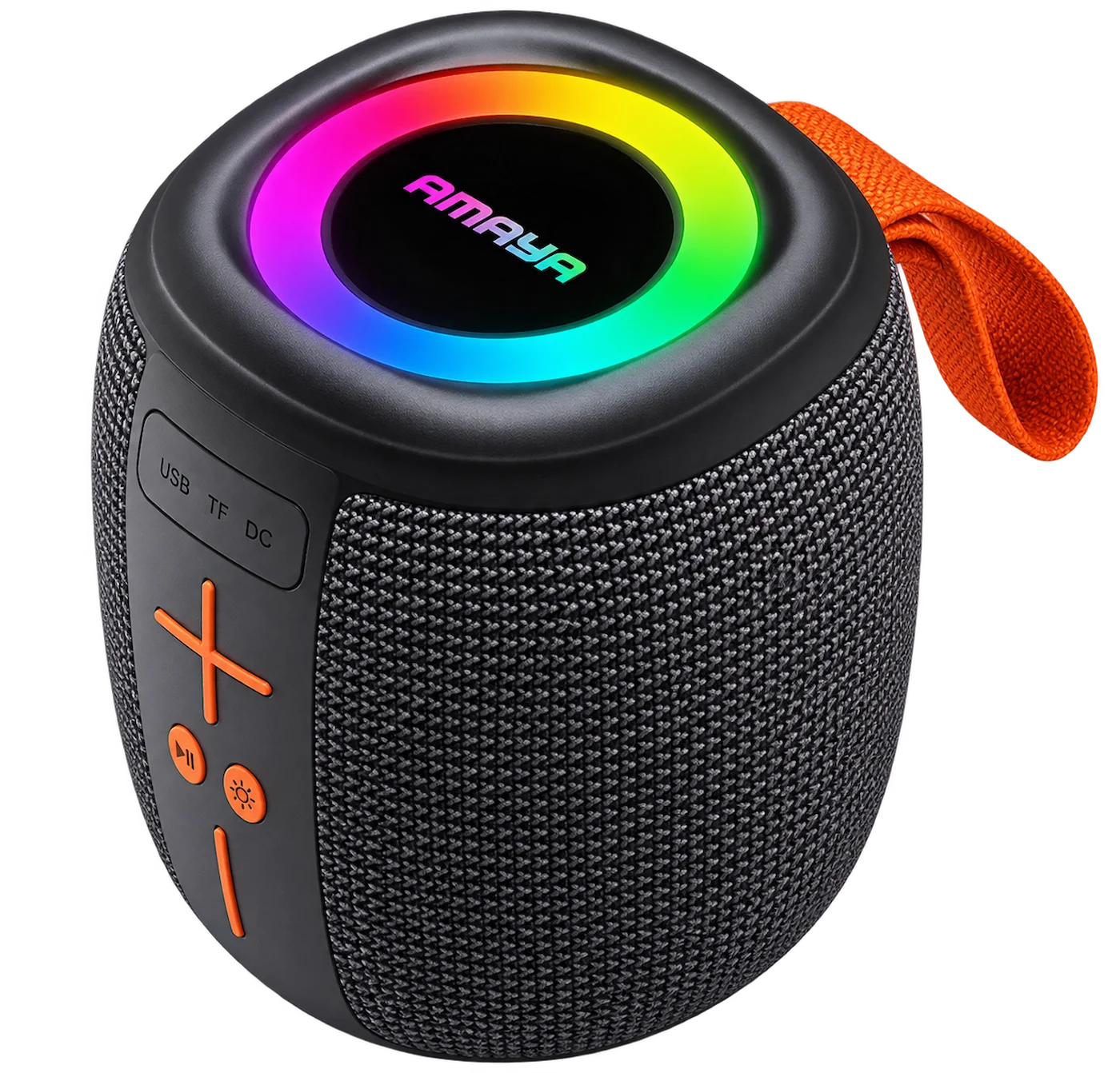 Amaya BD66 Portable Wireless Speaker with RGB Lighting – Black